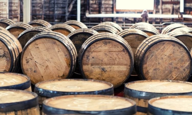 old bourbon barrels