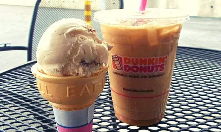 Dunkin Donuts Iced Coffee and Ice Cream