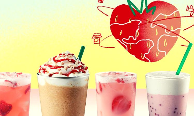 Strawberry Drinks at Starbucks