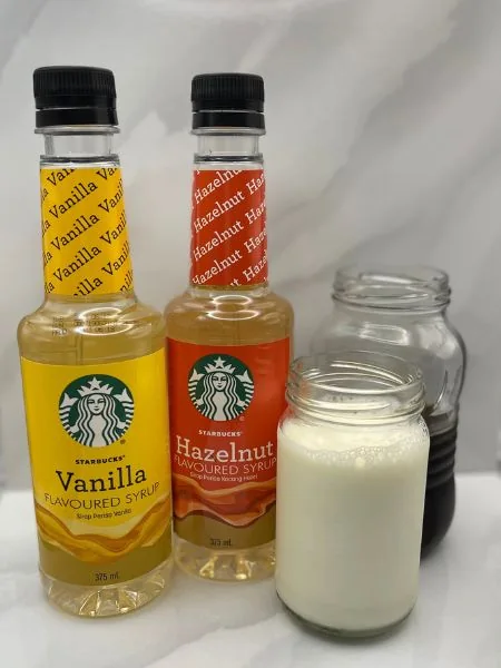 Vanilla Hazelnut Iced Coffee Ingredients